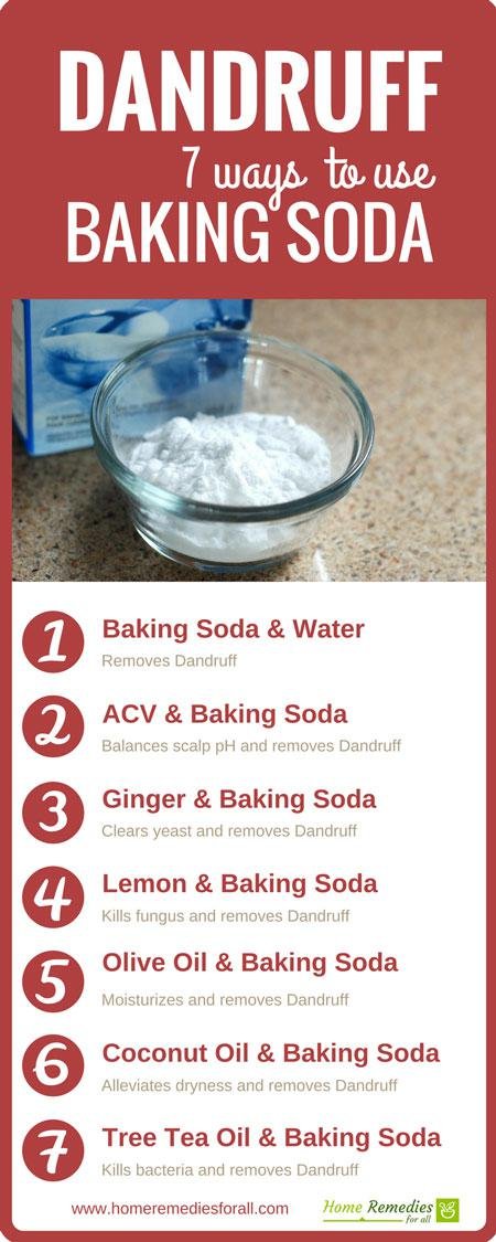 baking soda for dandruff infographic