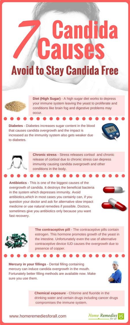 candida causes infographic