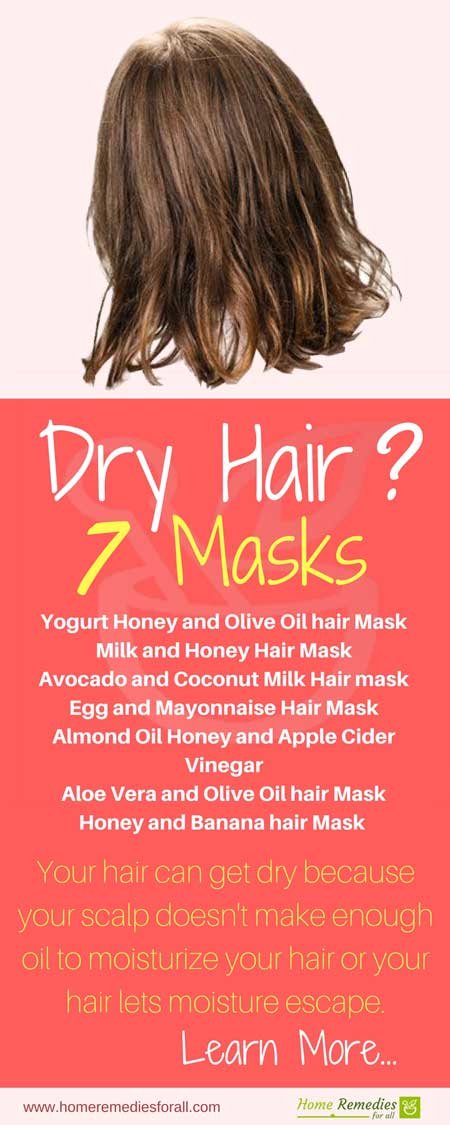 dry hair masks infographic