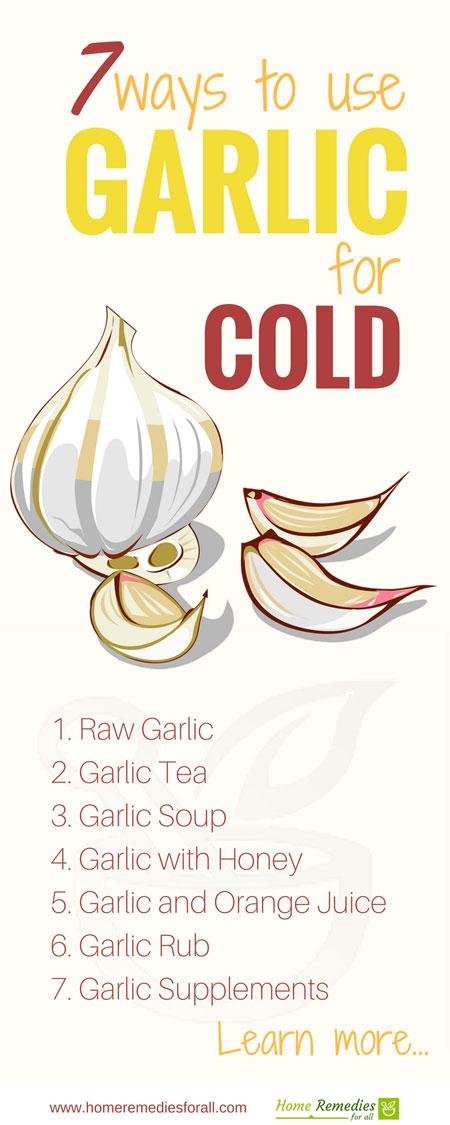 garlic for cold infographic