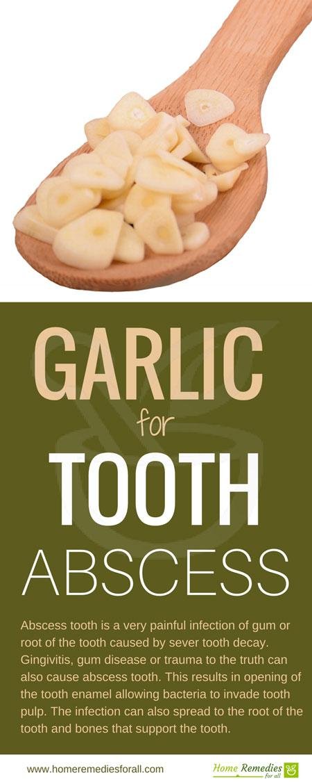 garlic for tooth abscess infographic