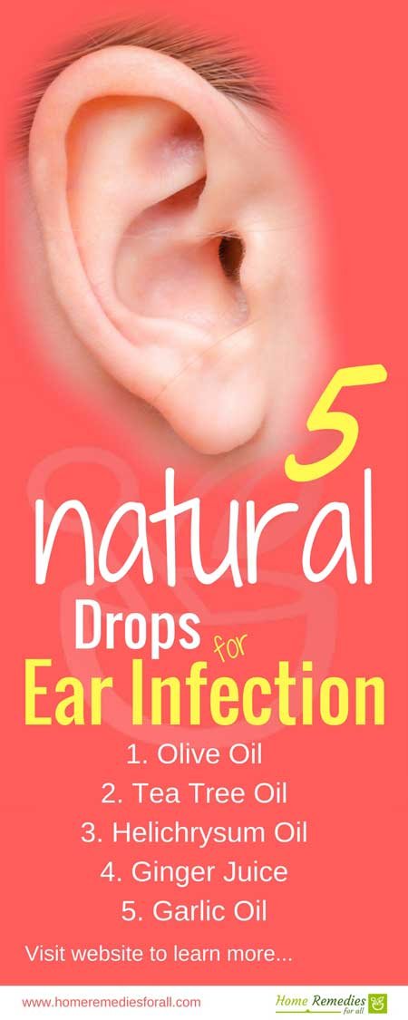 natural ear drops for ear infections infographic