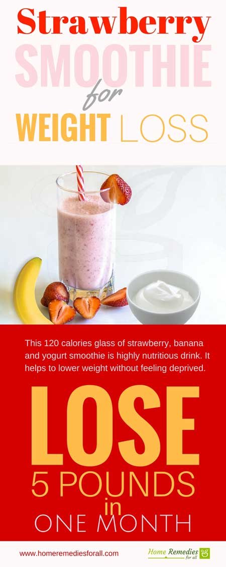 strawberry smoothie for weight loss infographic