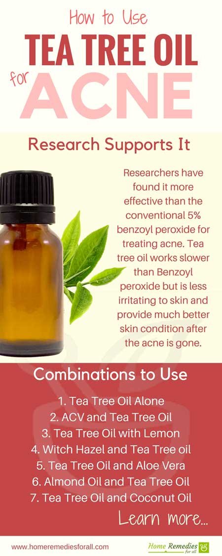 tea tree oil for acne infographic