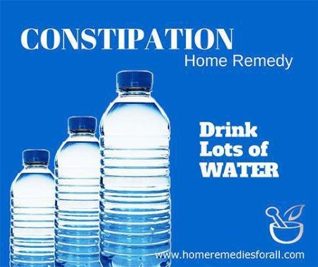 Picture of Constipation Home Remedies Drink Lots of Water