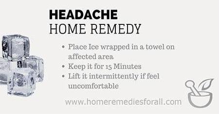 Picture of Home Remedies for Headache Ice