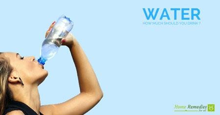 A woman drinking water