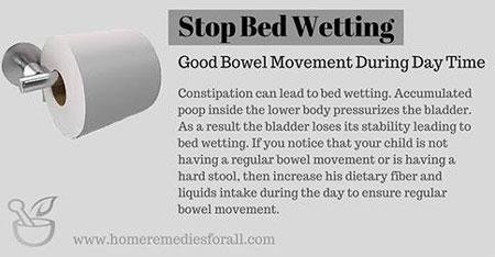 how to stop bed wetting constipation